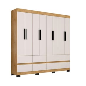 Guarda Roupa Esmeralda 8 Portas 8 Gavetas Sem Espelho