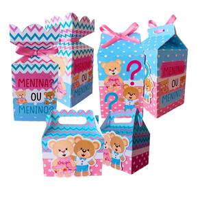 Kit 30 Lembrancinhas Personalizadas 3D Revelação Ursinhos