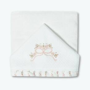 Toalha de Banho Hug Com Capuz Caminho Das Flores Rosa Magia