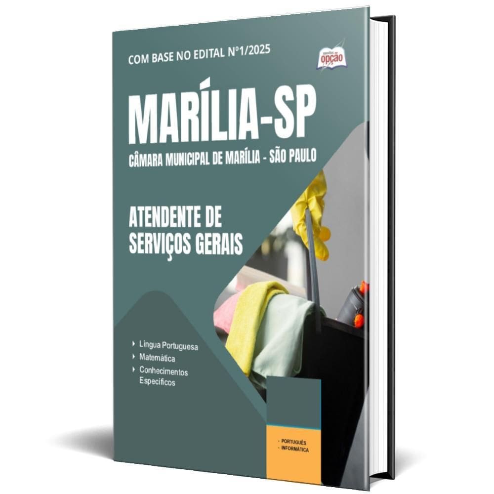 Apostila Câmara Marília Sp 2025 Atendente Serviços Gerais