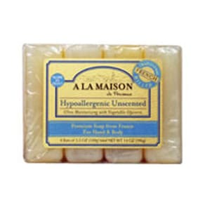 Sabonete em barra hipoalergênico sem perfume 4/3,5 OZ da A La Maison (pacote com 2)