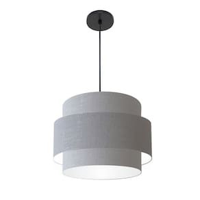 Lustre Para Sala de Jantar Vivare Md-4393 Cúpula em Tecido 45cm