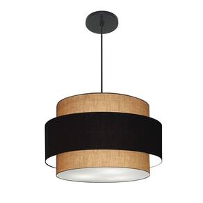 Lustre Para Sala de Jantar Vivare Md-4395 Cúpula em Tecido 55cm