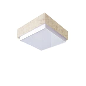 Plafon Quadrado Vivare Md-3089 Cúpula em Tecido 40x40cm - Bivolt