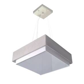 Lustre Para Sala de Jantar Vivare Md-4404 Cúpula em Tecido 50x50cm