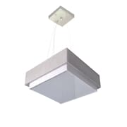 Lustre Para Sala de Jantar Vivare Md-4402 Cúpula em Tecido 40x40cm