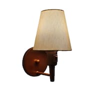 Arandela de Parede Vivare Md-2013 Cobre Com Interruptor Liga e Desliga Cúpula em Tecido - Bivolt