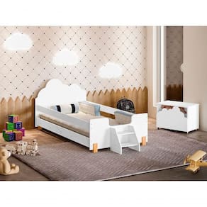 Cama Solteiro Lorena Com Colchão Incluso – Compacta E Funcional