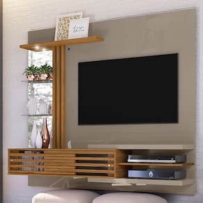 Painel para TV Até 55 Polegadas Stock Supreme 2 Portas Marrom Claro/Naturalle - Pnr Móveis