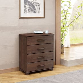 Cômoda 4 Gavetas Linha Ouro Madeira Maciça 2250WN Café Finestra