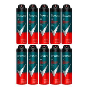 Kit 10 Desodorante Rexona Antibacterial Protection Men Aerosol Antitranspirante 72h 150ml