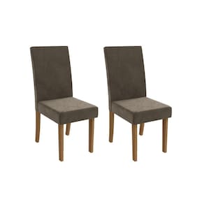 Kit 2 Cadeiras Sala Jantar Dália 2CAD131 Madeirado 2 Un Canela/Suede Capuccino - Kappesberg