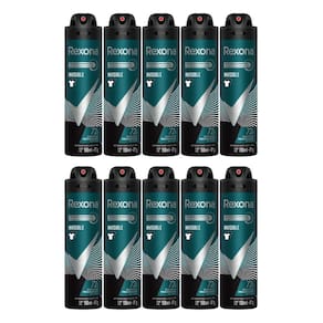 Kit 10 Desodorante Rexona Invisible Masculino Aerosol Antitranspirante 72 horas 150ml