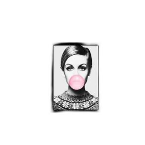 Quadro Twiggy Chicletes 45X34Cm - Com Vidro Moldura Preta