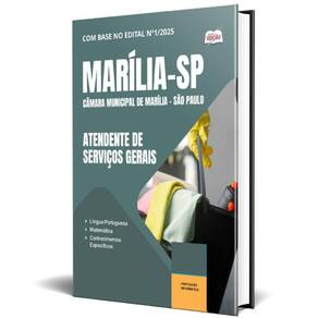 Apostila Câmara Marília Sp 2025 Atendente Serviços Gerais