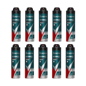 Kit 10 Desodorante Rexona Antibacterial e Invisible Masculino Aerosol Antitranspirante 72 horas 150ml