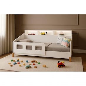 Cama Montessoriana Juvenil Mavi Com Grade Lateral De