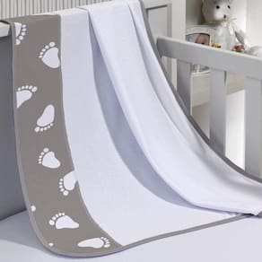 Cueiro Simples Tecebem Baby Mia Malha Estampado Kinder 80cmx90cm Cinza
