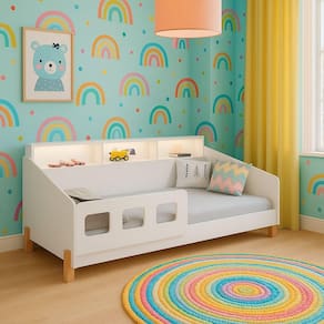 Cama Mavi Com Colchão E Grade – Solução Completa Infantil Montessori