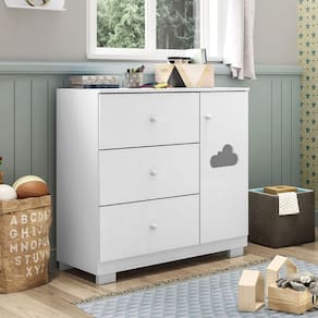 Cômoda 3 Gavetas Infantil Quarto do Bebê Ane