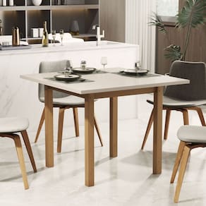 Mesa de Jantar 80x80 Até 4 Lugares Pés em Madeira Maciça Reforçada