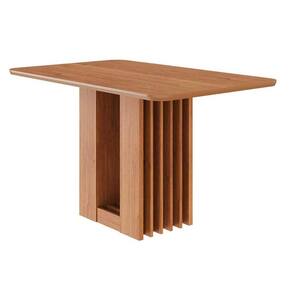 Mesa p/ Cozinha Ariela c/ Tampo Madeirado 130x80cm Cinamomo - Cimol