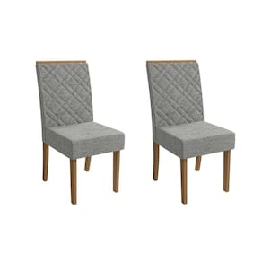 Kit 2 Cadeiras Sala Jantar Verbena 2CAD133 Madeirado 2 Un Canela/Linho Cinza - Kappesberg