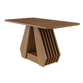 Mesa Multiuso Cozinha Agata c/ Tampo Madeirado 130x80cm Cinamomo - Cimol