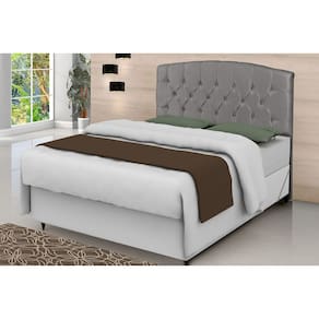 Cabeceira Casal Box Veneza 140x128cm Veludo Espuma D20 Quarto luxo