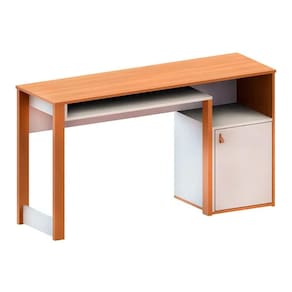 Mesa Escrivaninha Casal Versa Home c/ 1 Porta Freijo/Branco - Telasul
