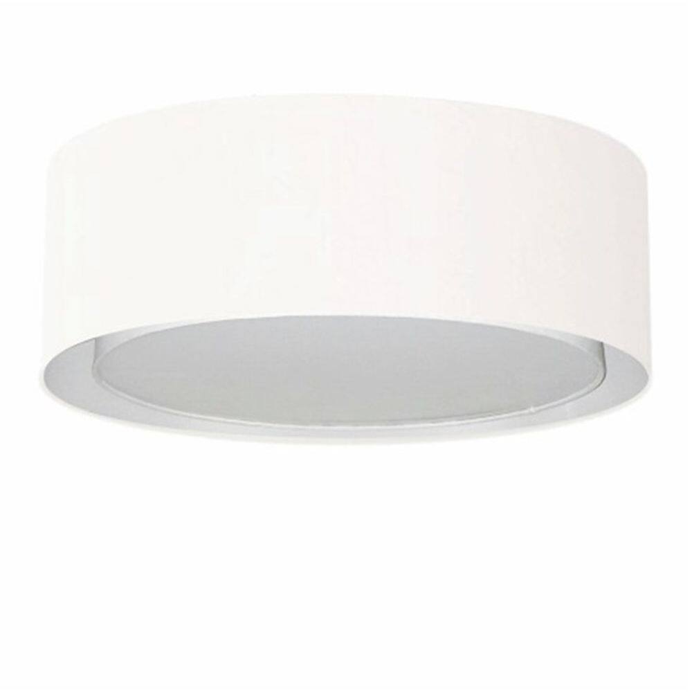 Plafon Duplo Cilíndrico Md-3038 Cúpula em Tecido 80x30cm Branco - Bivolt