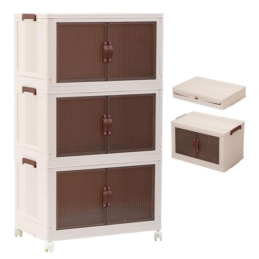 Armario Organizador Dobravel 3 Andares Empilhavel Organizaçao Objetos Roupa