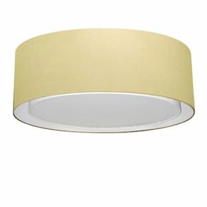Plafon Duplo Cilíndrico Md-3038 Cúpula em Tecido 80x30cm Algodão Crú - Bivolt