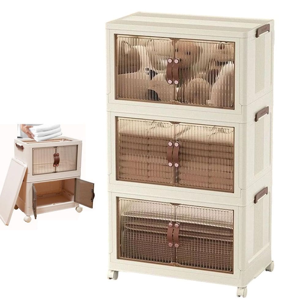 Armario Organizador Dobravel 3 Andares Empilhavel Decoraçao Organizaçao Casa