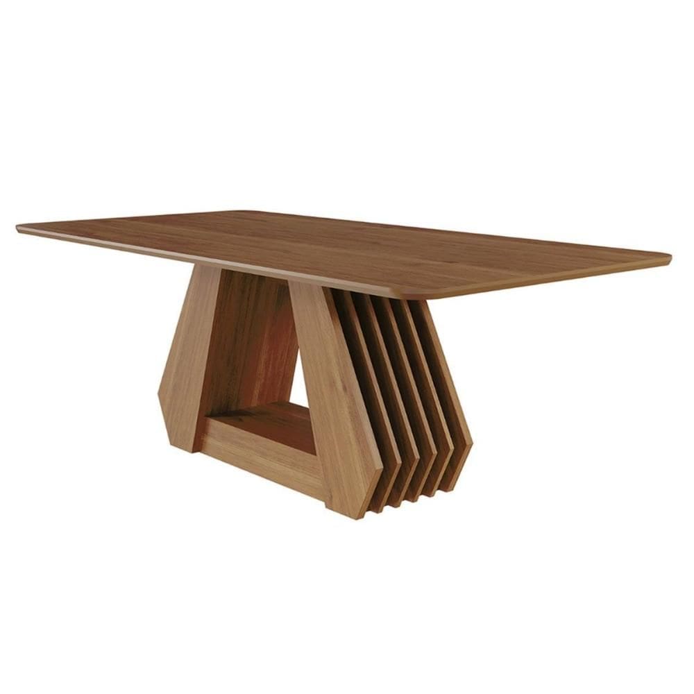 Mesa p/ Cozinha Agata c/ Tampo Madeirado 180x90cm Cinamomo - Cimol