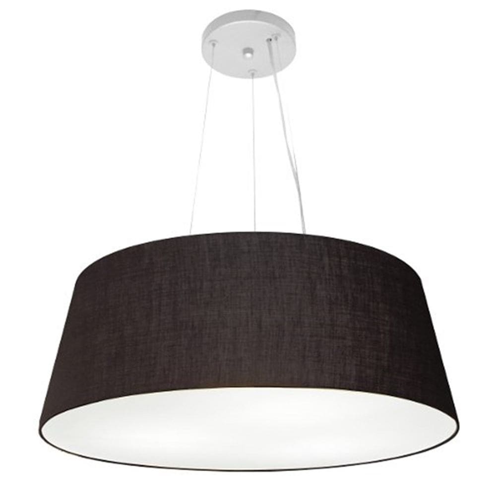 Lustre Pendente Cone Md-4002 Cúpula em Tecido 21/60x50cm Preto - Bivolt