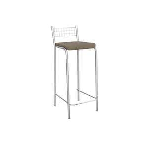 Banqueta de Cozinha Gênova 1B705CR Aço 1 Un Cromado/Boucle Bege Fendi - Kappesberg