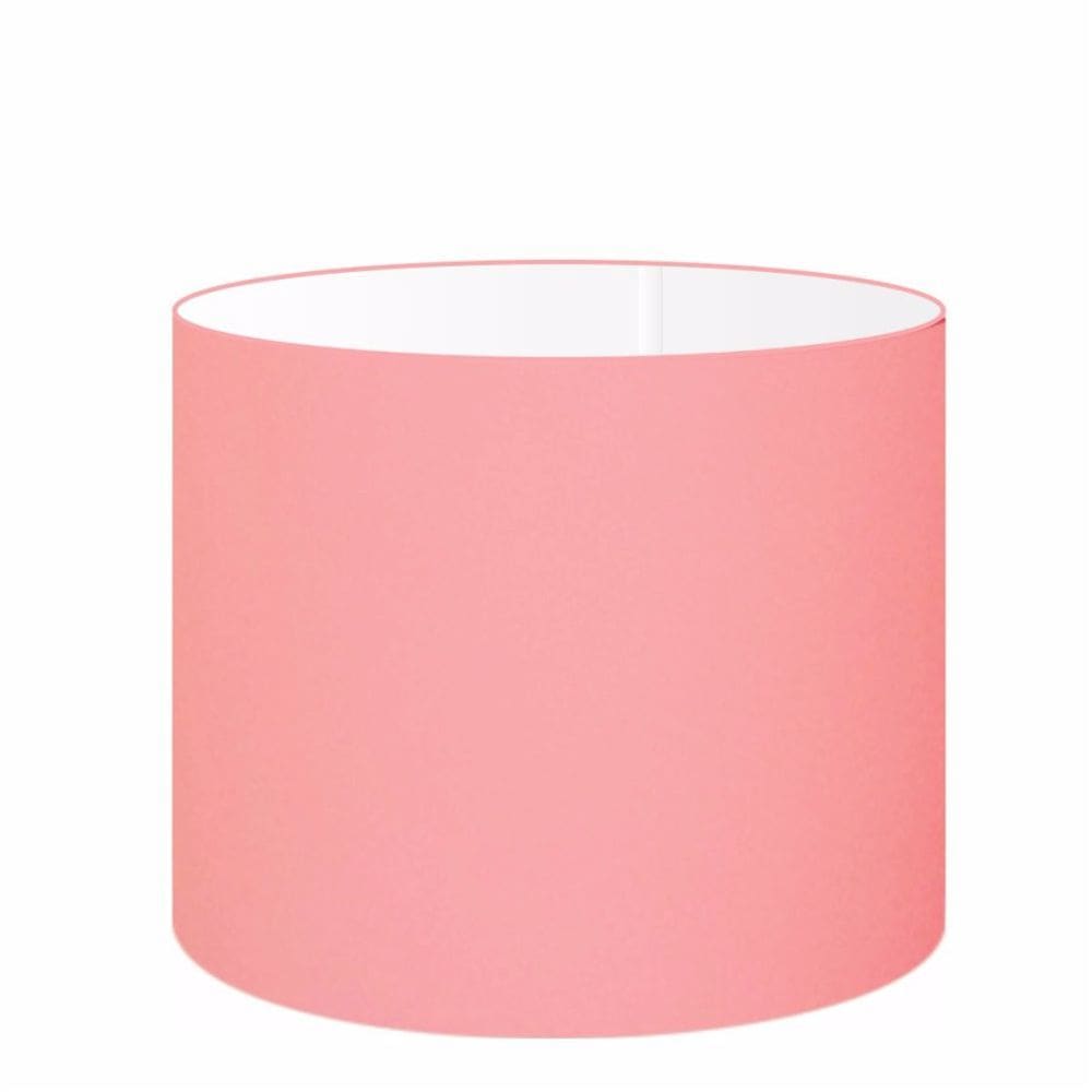 Cúpula em Tecido Cilindrica Abajur Luminária Cp-4099 40x25cm Rosa Bebê