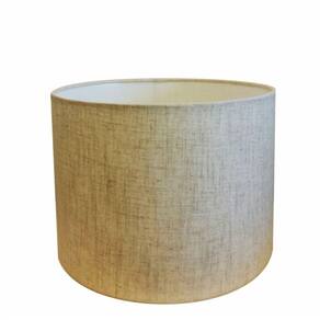 Cúpula em Tecido Cilindrica Abajur Luminária Cp-4099 40x25cm Rustico Bege