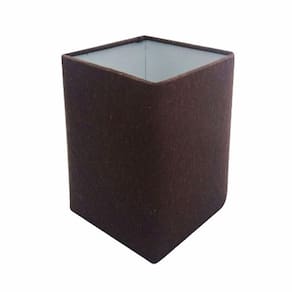 Cúpula em Tecido Quadrada Abajur Luminária Cp-4007 25/16x16cm Café