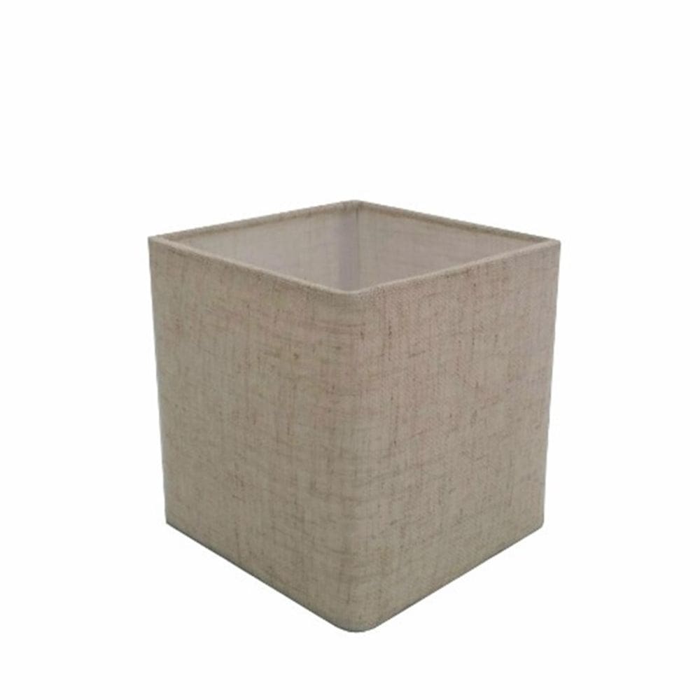 Cúpula em Tecido Quadrada Abajur Luminária Cp-4224 16/16x16cm Rustico