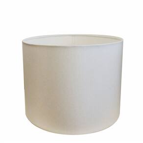 Cúpula em Tecido Cilindrica Abajur Luminária Cp-4099 40x25cm Branco
