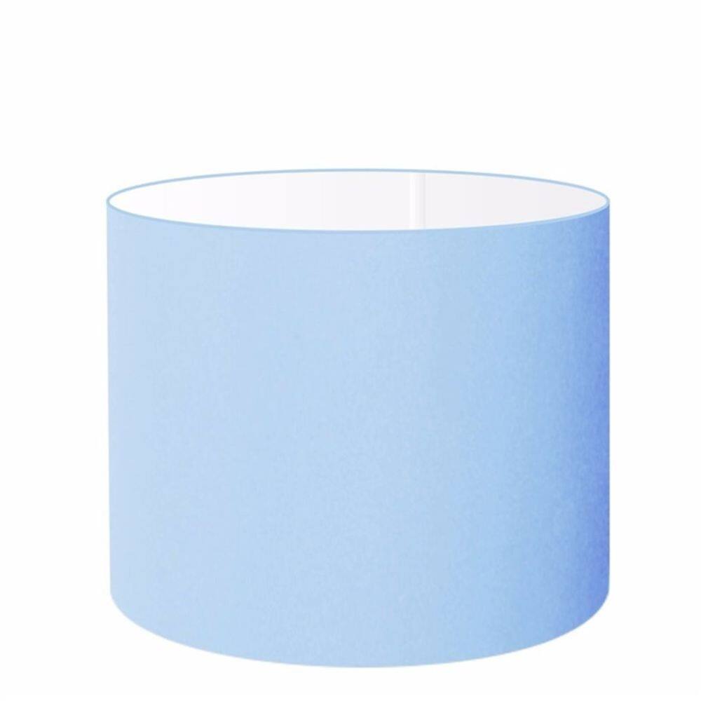 Cúpula em Tecido Cilindrica Abajur Luminária Cp-4099 40x25cm Azul Bebê