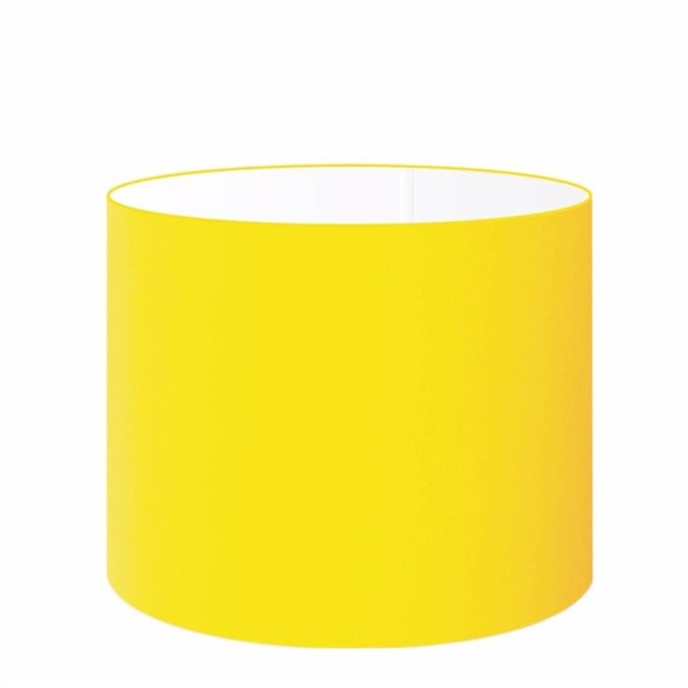 Cúpula em Tecido Cilindrica Abajur Luminária Cp-4099 40x25cm Amarelo