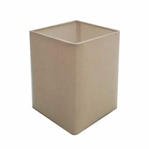 Cúpula em Tecido Quadrada Abajur Luminária Cp-4007 25/16x16cm Algodão Crú