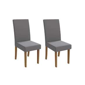 Kit 2 Cadeiras de Cozinha Dália 2CAD131 Madeirado 2 Un Canela/Suede Cinza - Kappesberg
