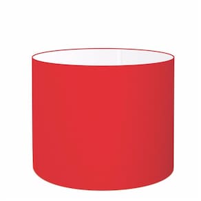Cúpula em Tecido Cilindrica Abajur Luminária Cp-4099 40x25cm Vermelho