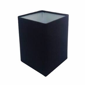 Cúpula em Tecido Quadrada Abajur Luminária Cp-4007 25/16x16cm Preto