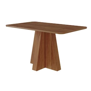 Mesa p/ Cozinha Maite c/ Tampo Madeirado 130x80cm Cinamomo - Cimol