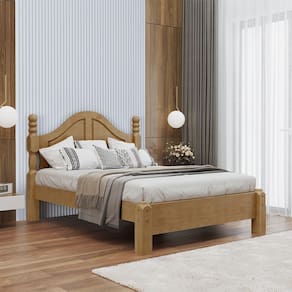 Cama Casal Clássica 1,40 Linha Ouro Madeira Maciça 2259FN Freijó Finestra
